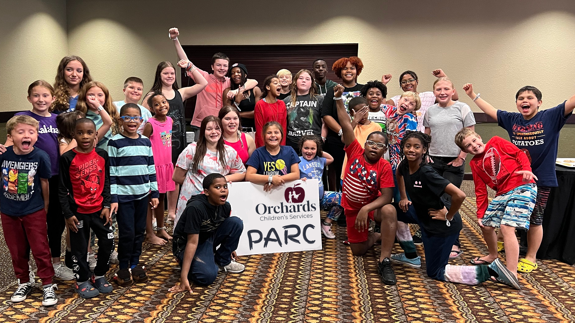 Group of kids at a PARC event