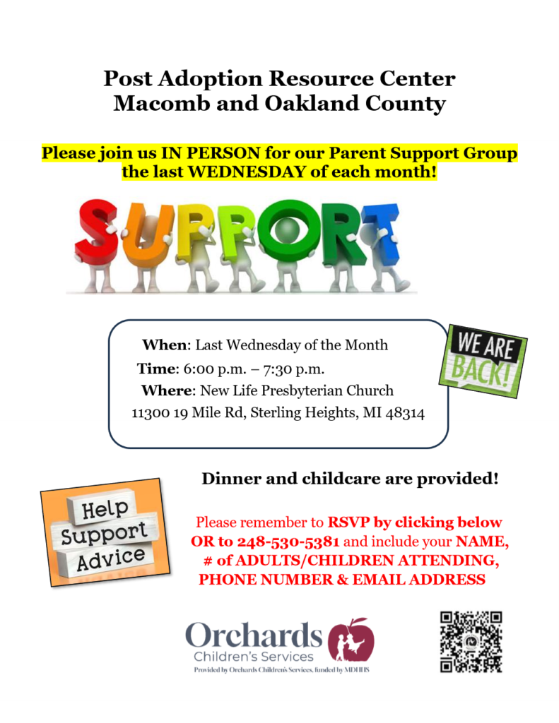 Macomb Parent Support Group - Last Wednesday of the Month